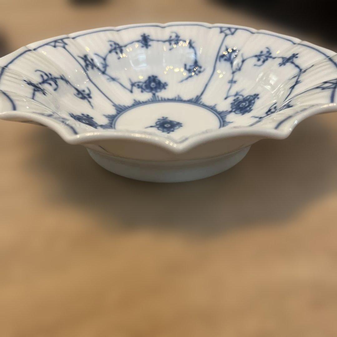 ロイヤルコペンハーゲン　ブルーフルーテッド　プレイン　シェルディッシュ　ボウル