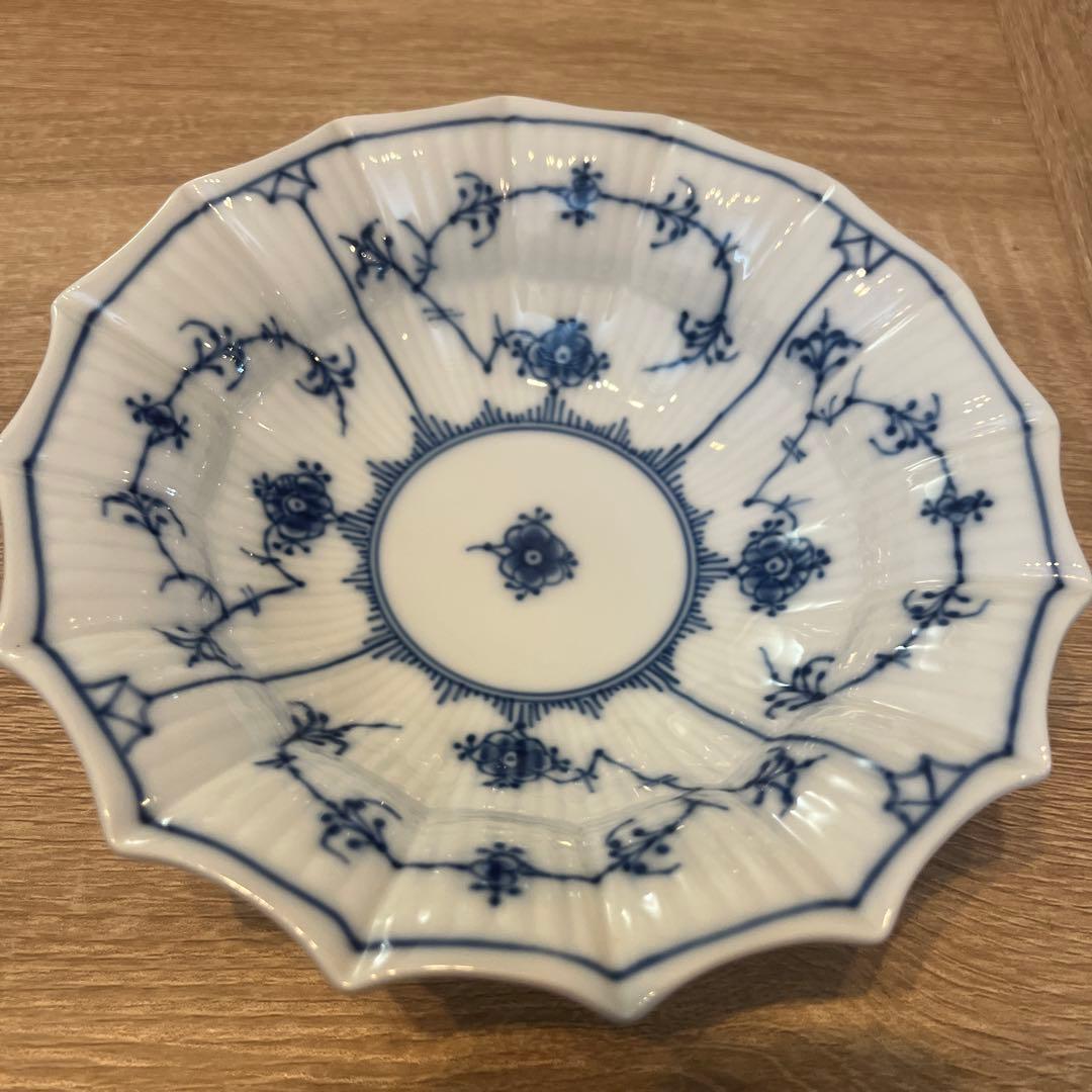 ロイヤルコペンハーゲン　ブルーフルーテッド　プレイン　シェルディッシュ　ボウル