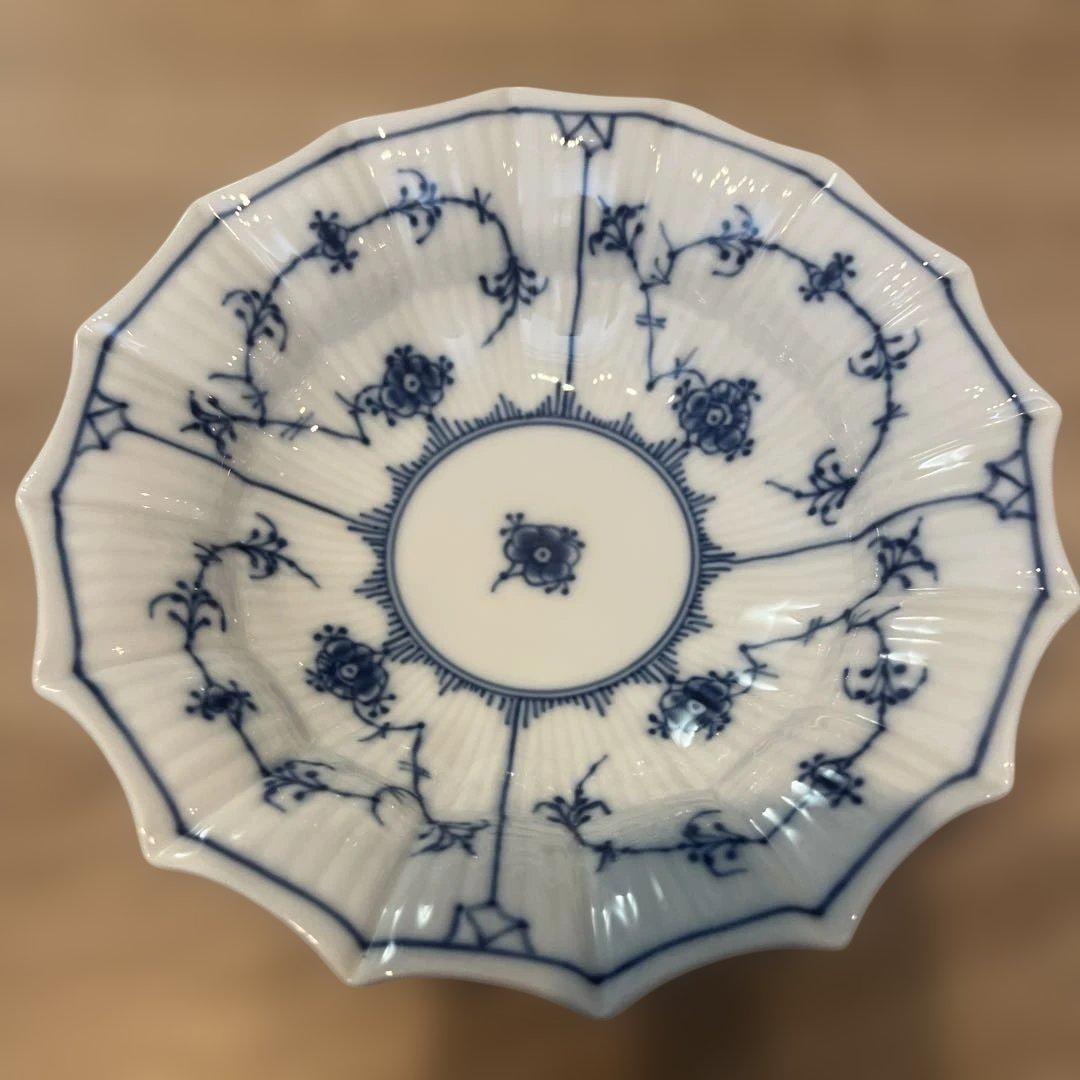 ロイヤルコペンハーゲン　ブルーフルーテッド　プレイン　シェルディッシュ　ボウル