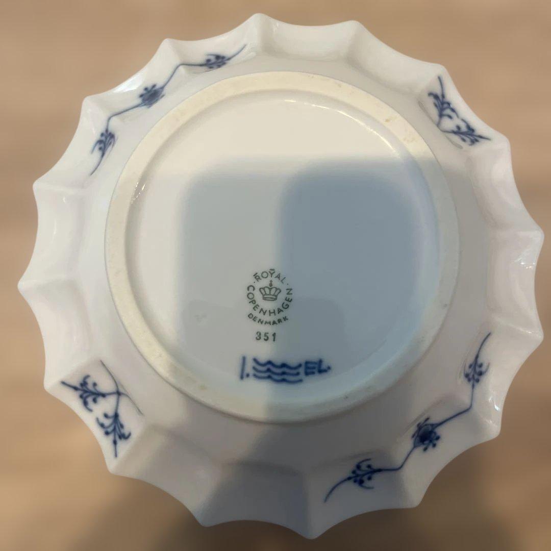 ロイヤルコペンハーゲン　ブルーフルーテッド　プレイン　シェルディッシュ　ボウル