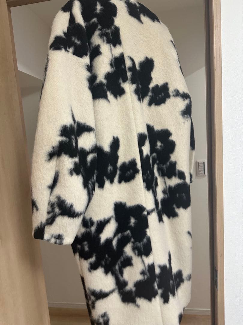 ジャケット・アウター AMERI UND SHADOW FLOWER WOOL COAT