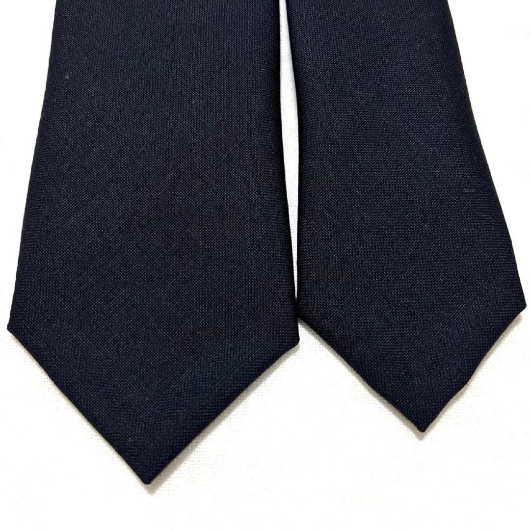 極美品　極美品　トムブラウン　ネクタイ　ネイビー　無地　トリコロール　タグ付