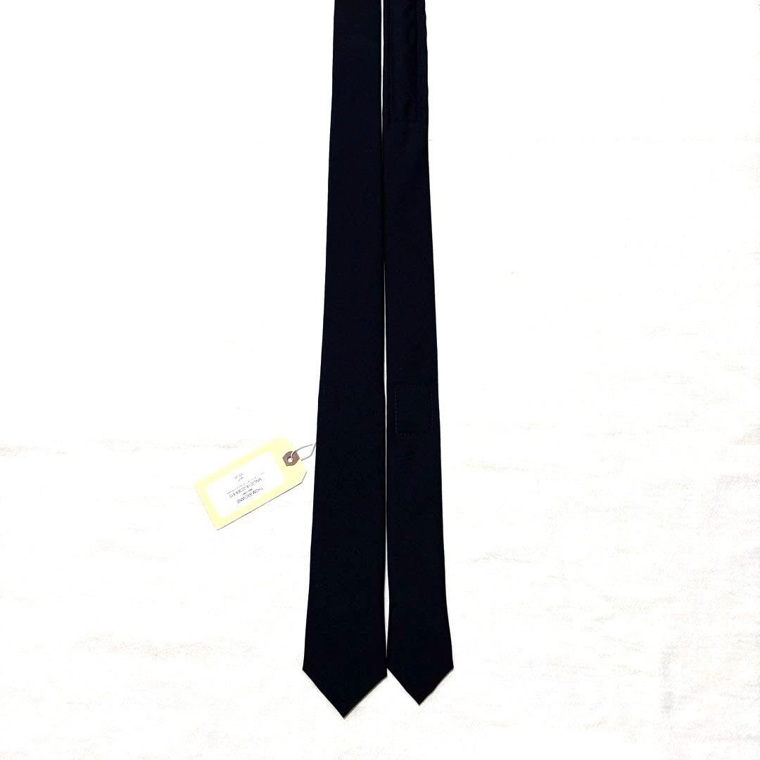 極美品　極美品　トムブラウン　ネクタイ　ネイビー　無地　トリコロール　タグ付