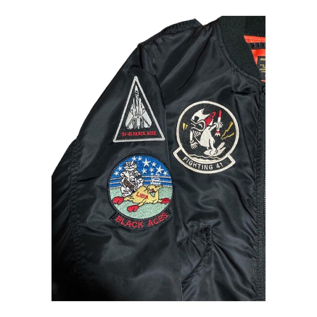 〈古着〉AVIREX L-2 BLACK ACE フライトジャケット 中綿無し