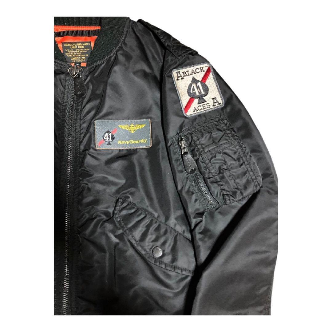 〈古着〉AVIREX L-2 BLACK ACE フライトジャケット 中綿無し