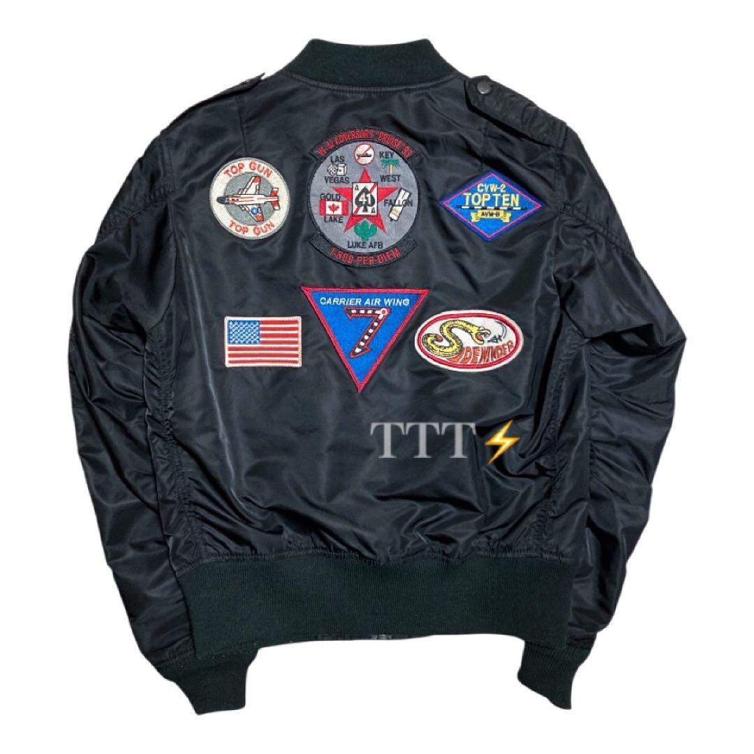 〈古着〉AVIREX L-2 BLACK ACE フライトジャケット 中綿無し