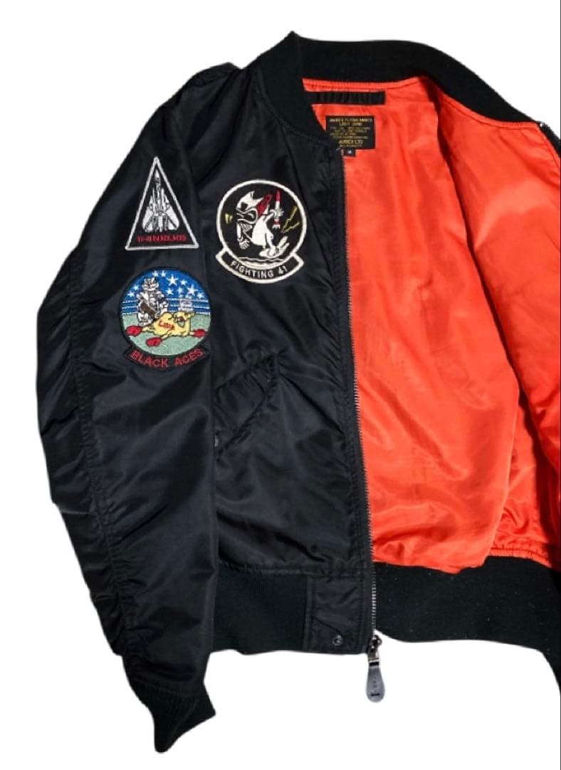 〈古着〉AVIREX L-2 BLACK ACE フライトジャケット 中綿無し