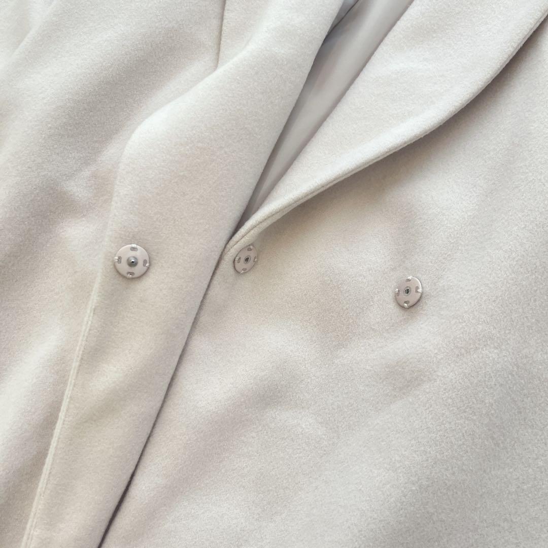 ビアッジョブルー ショールカラー ベルト付きロングコート ガウン イタリア生地