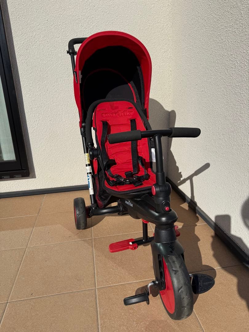 smartrike 三輪ベビーカー　黒赤＊三輪車