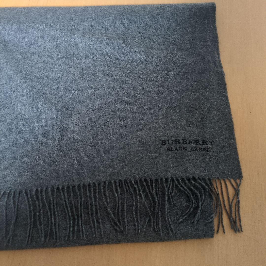 BURBERRY BLACK LABEL カシミヤ100%マフラー、ストール