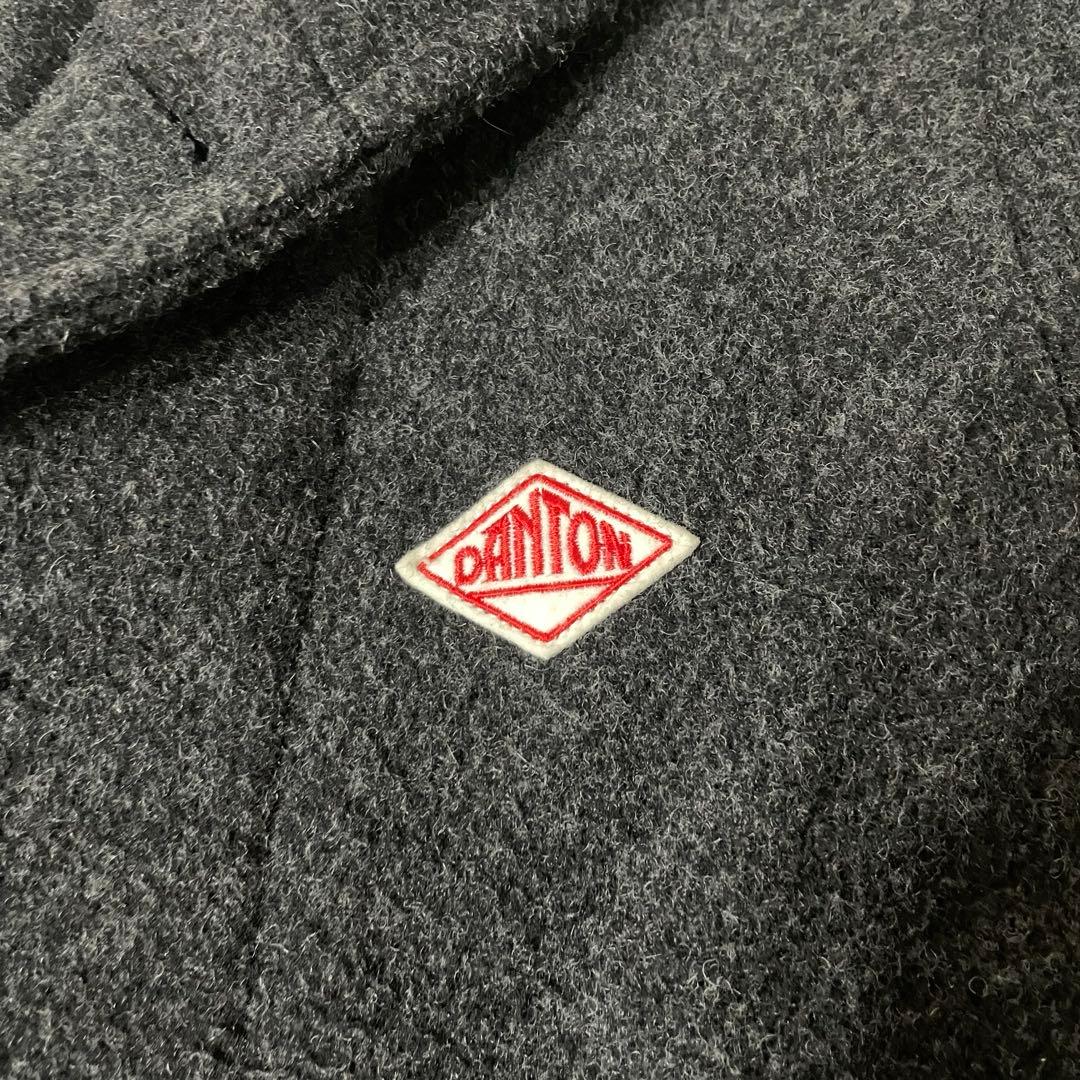 【美品】DANTON グレー ウールモッサコート サイズ38
