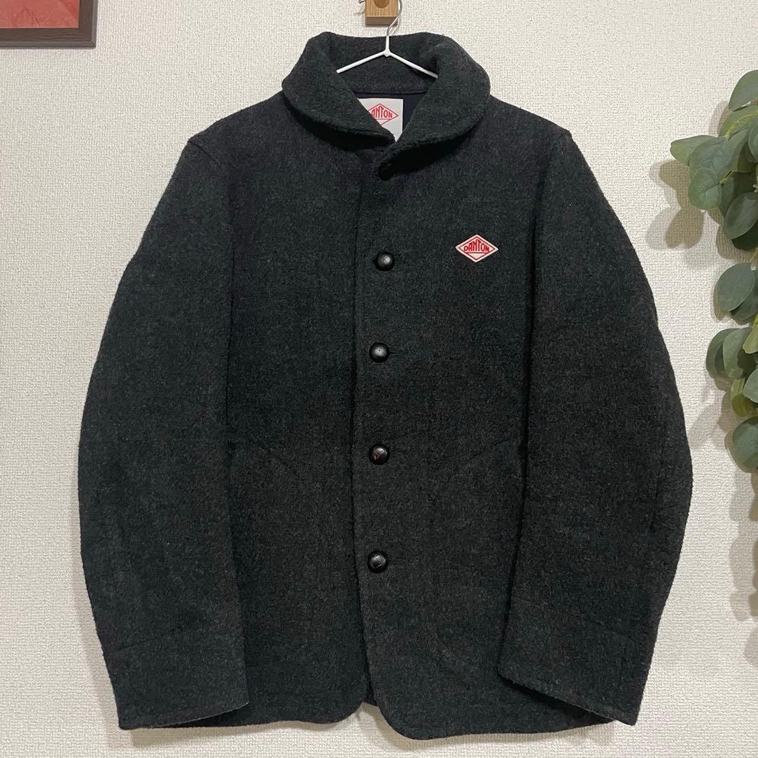 【美品】DANTON グレー ウールモッサコート サイズ38