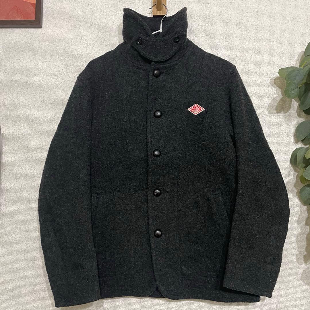 【美品】DANTON グレー ウールモッサコート サイズ38