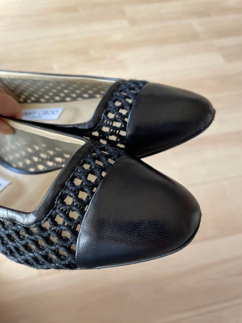 ジミーチュウのメッシュフラットシューズ【サイズ37】