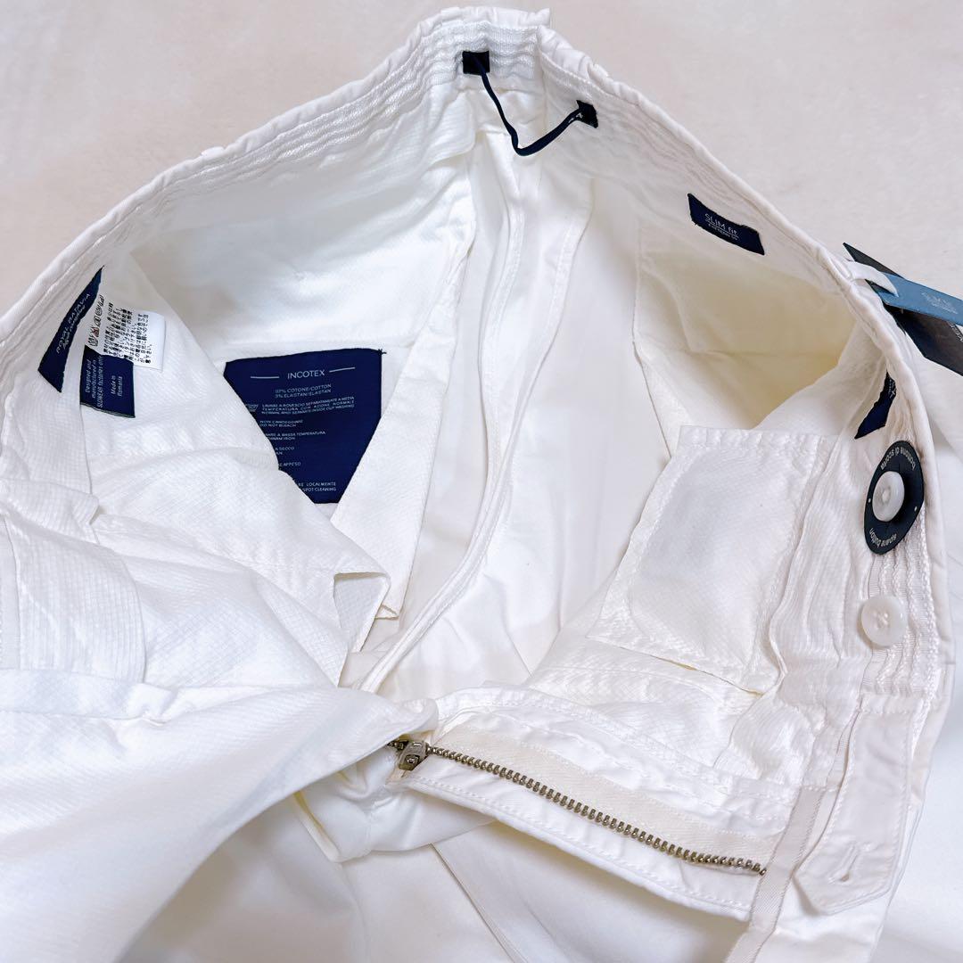 未使用品✨INCOTEX スラックス  BATAVIA コットン 白