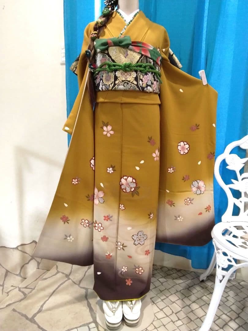 振袖フルセット、正絹振袖、成人式、重ね衿帯揚げ帯締め、西陣袋帯、襦袢、ガード加工
