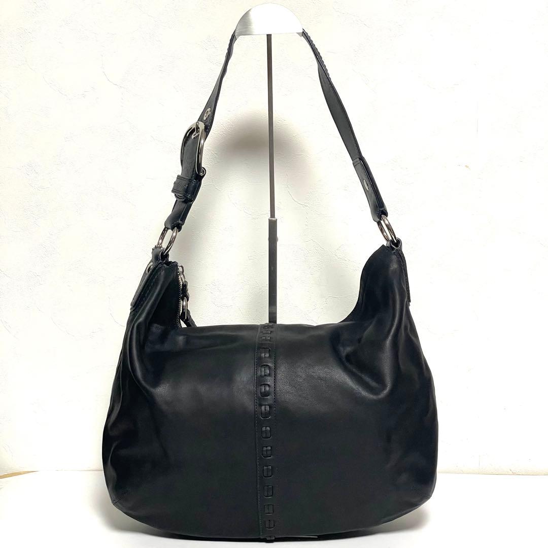 ✨極美品✨COACH コーチ レザー ホーボー ワンショルダー 黒 F13108