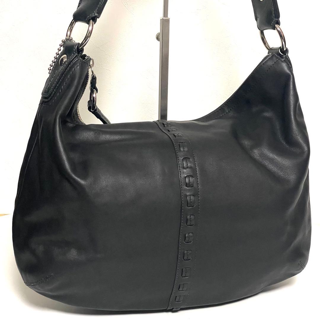✨極美品✨COACH コーチ レザー ホーボー ワンショルダー 黒 F13108