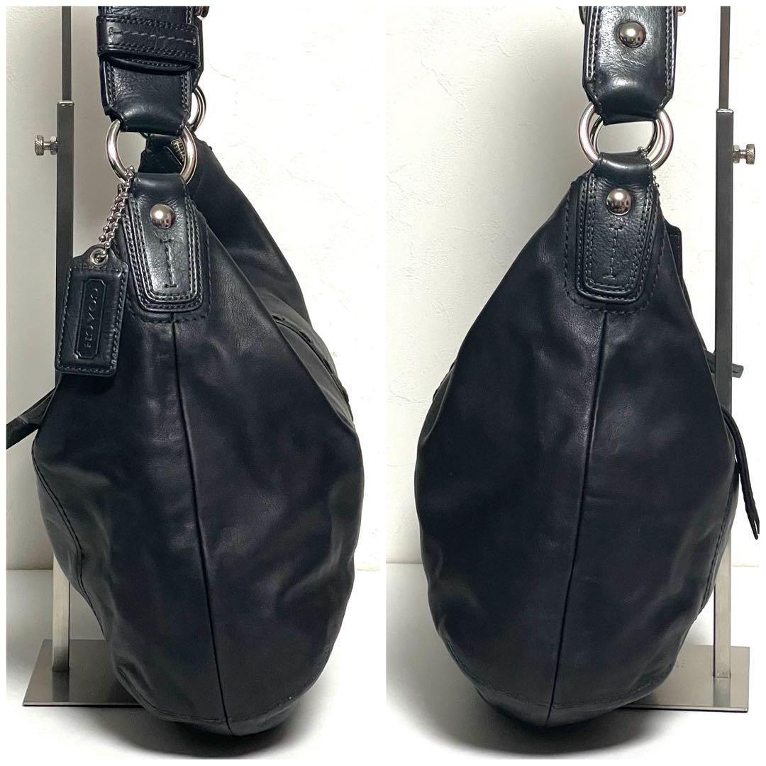 ✨極美品✨COACH コーチ レザー ホーボー ワンショルダー 黒 F13108