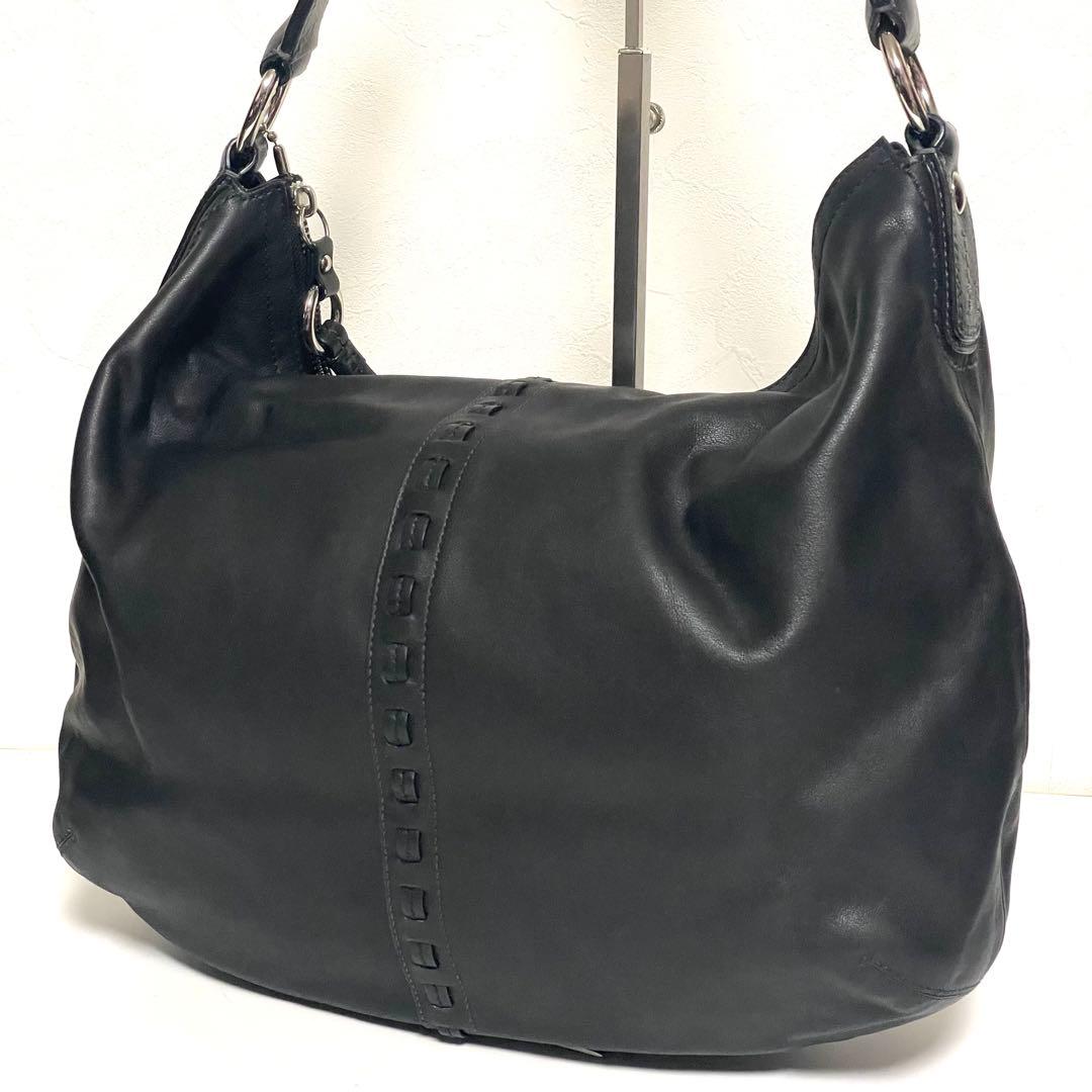 ✨極美品✨COACH コーチ レザー ホーボー ワンショルダー 黒 F13108