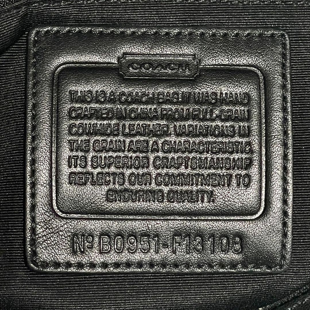 ✨極美品✨COACH コーチ レザー ホーボー ワンショルダー 黒 F13108