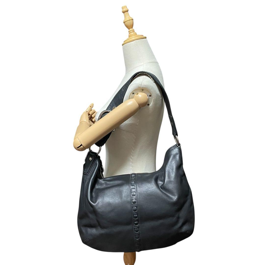 ✨極美品✨COACH コーチ レザー ホーボー ワンショルダー 黒 F13108