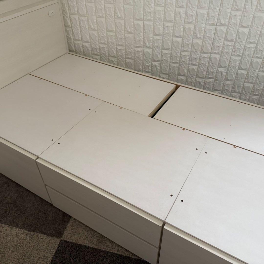 東京23区配送無料✨シングルベッド　フレーム+マットレス　チェスト　美品