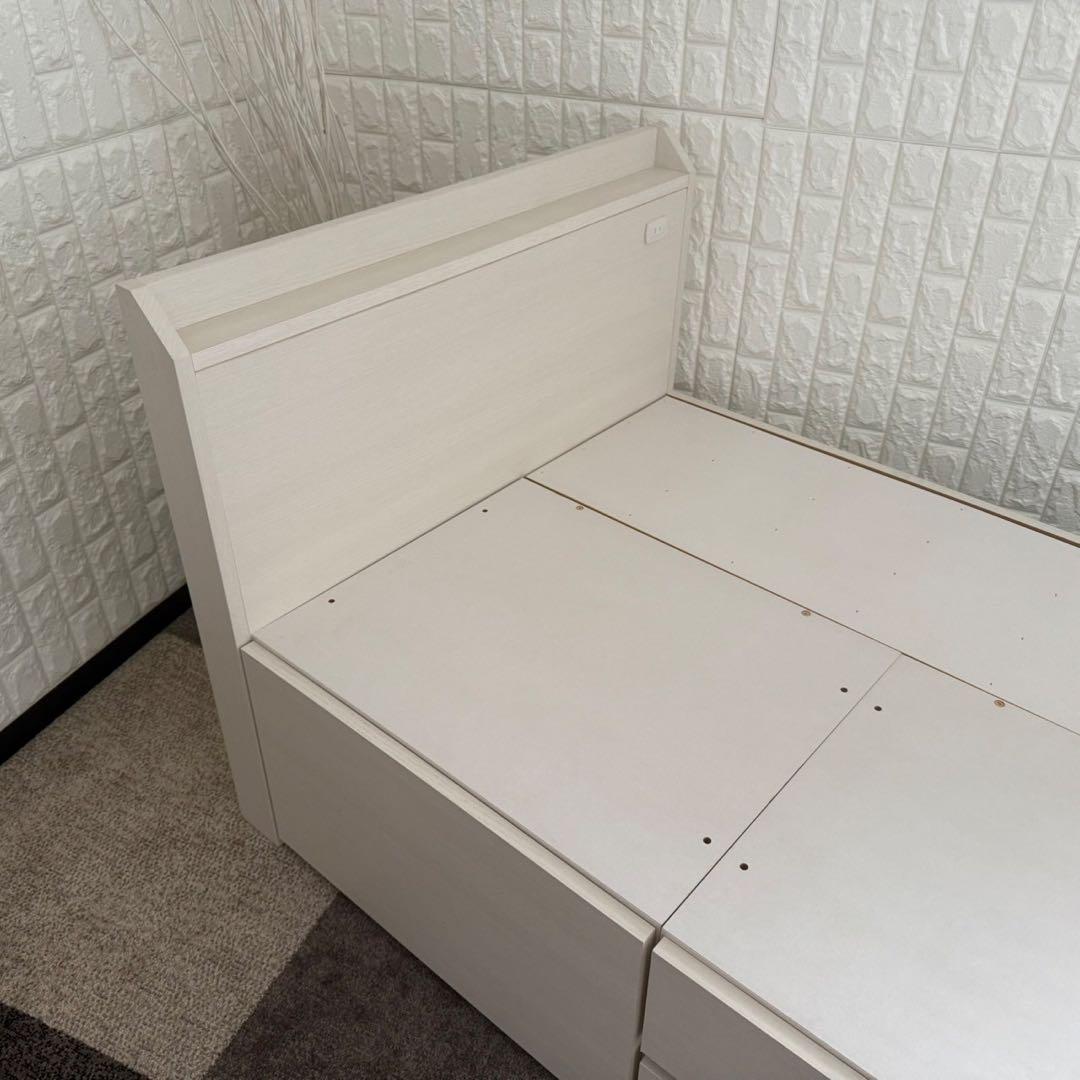 東京23区配送無料✨シングルベッド　フレーム+マットレス　チェスト　美品