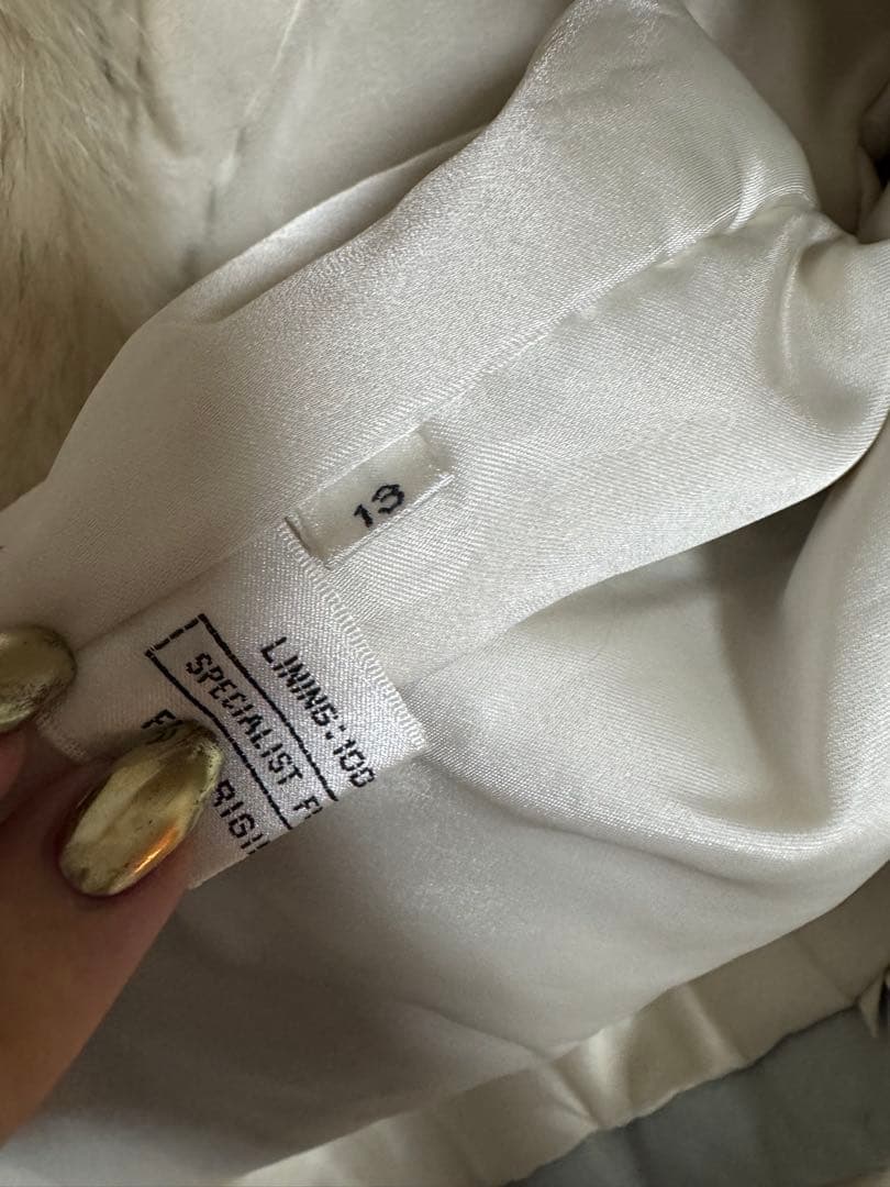 ファーコート　クリームベージュ系