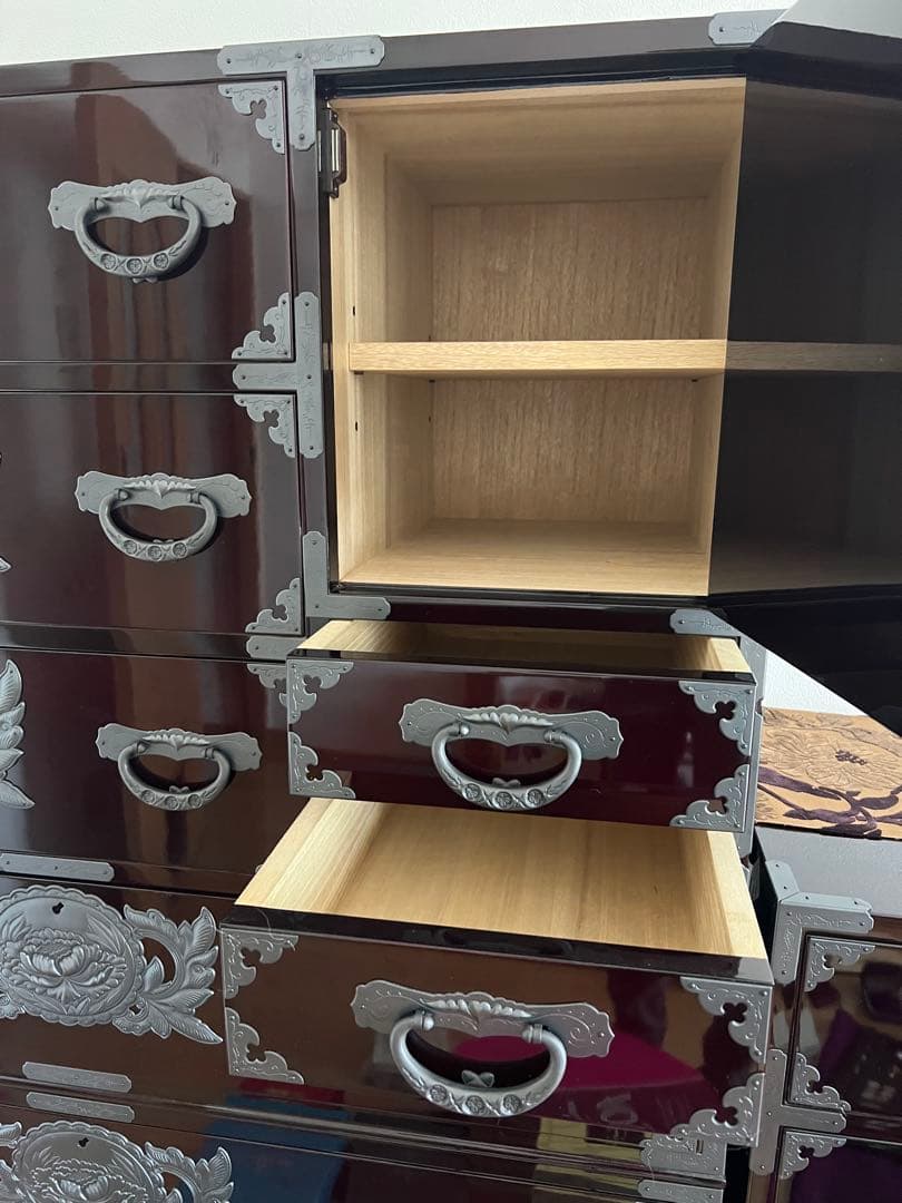 仙台箪笥　木地呂塗　衣装箪笥　欅産業