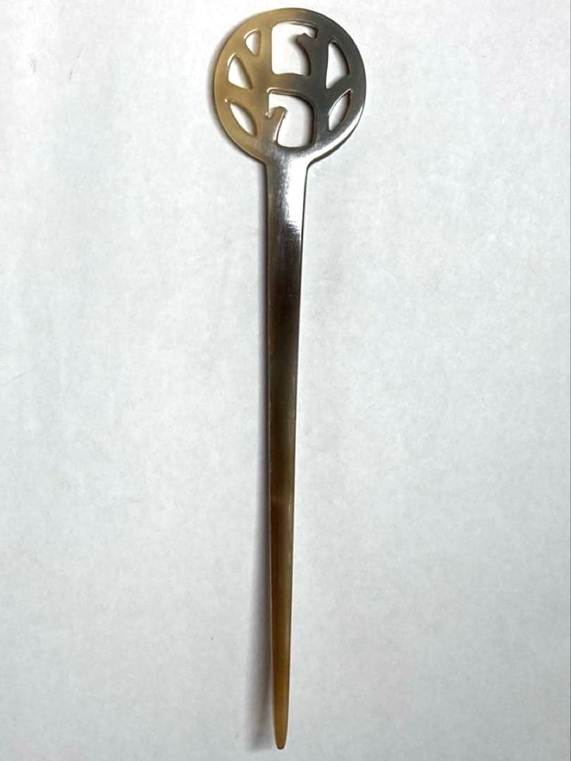 良品　HERMES エルメス　バッファローホーン　かんざし　ヘアアクセサリー　箱