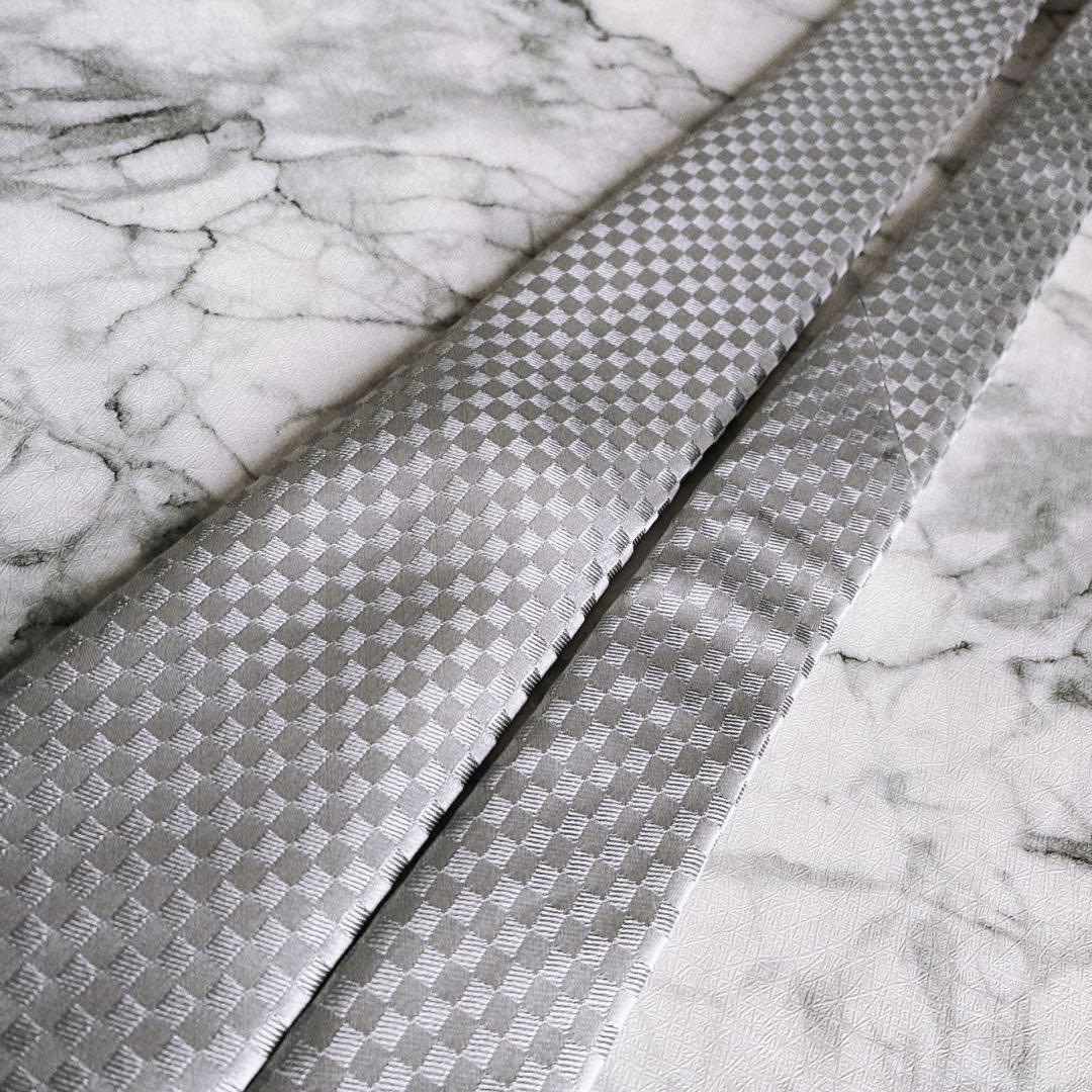 ✨未使用箱付き✨ルイヴィトン　マイクロダミエ　クラヴァット　シルバー　ネクタイ