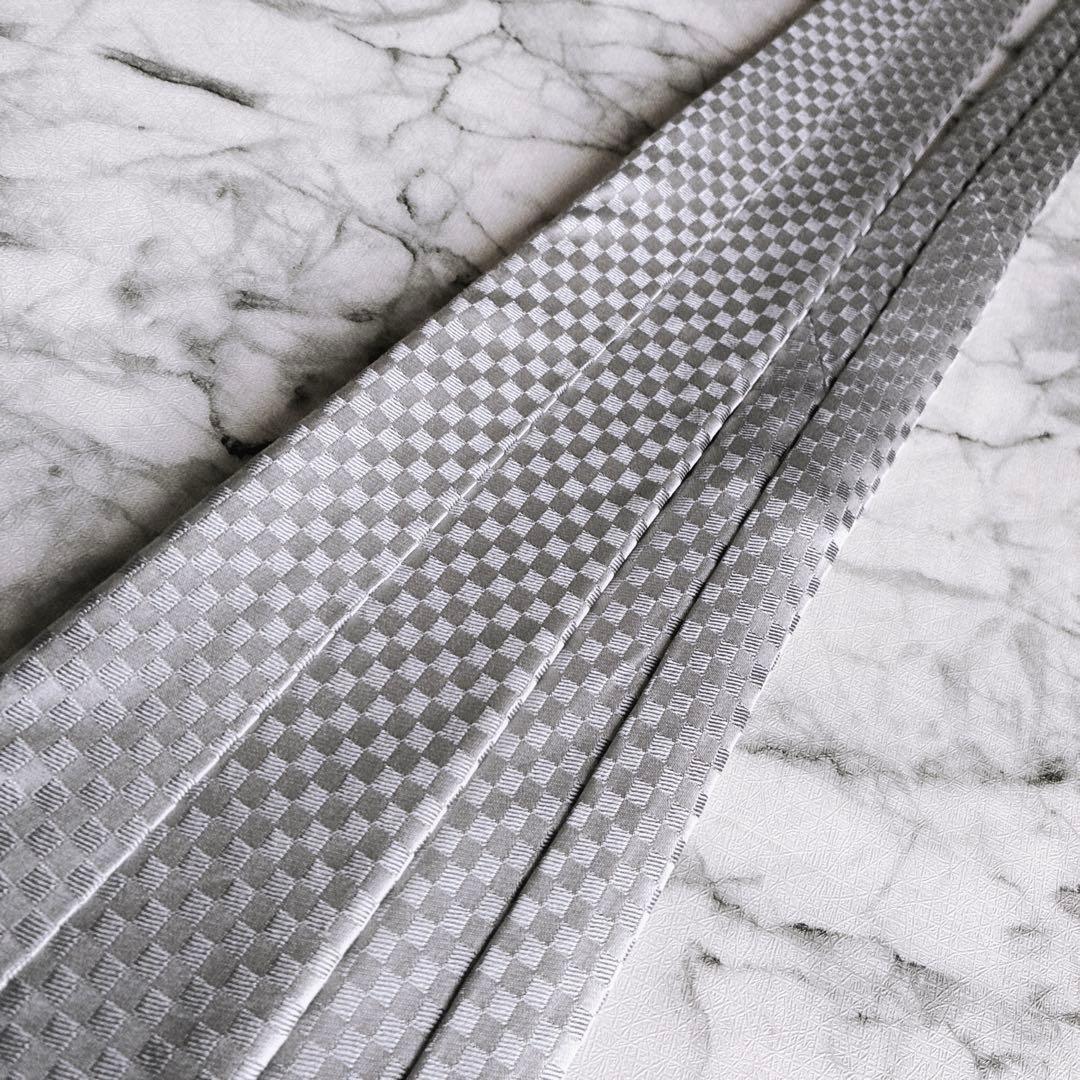 ✨未使用箱付き✨ルイヴィトン　マイクロダミエ　クラヴァット　シルバー　ネクタイ