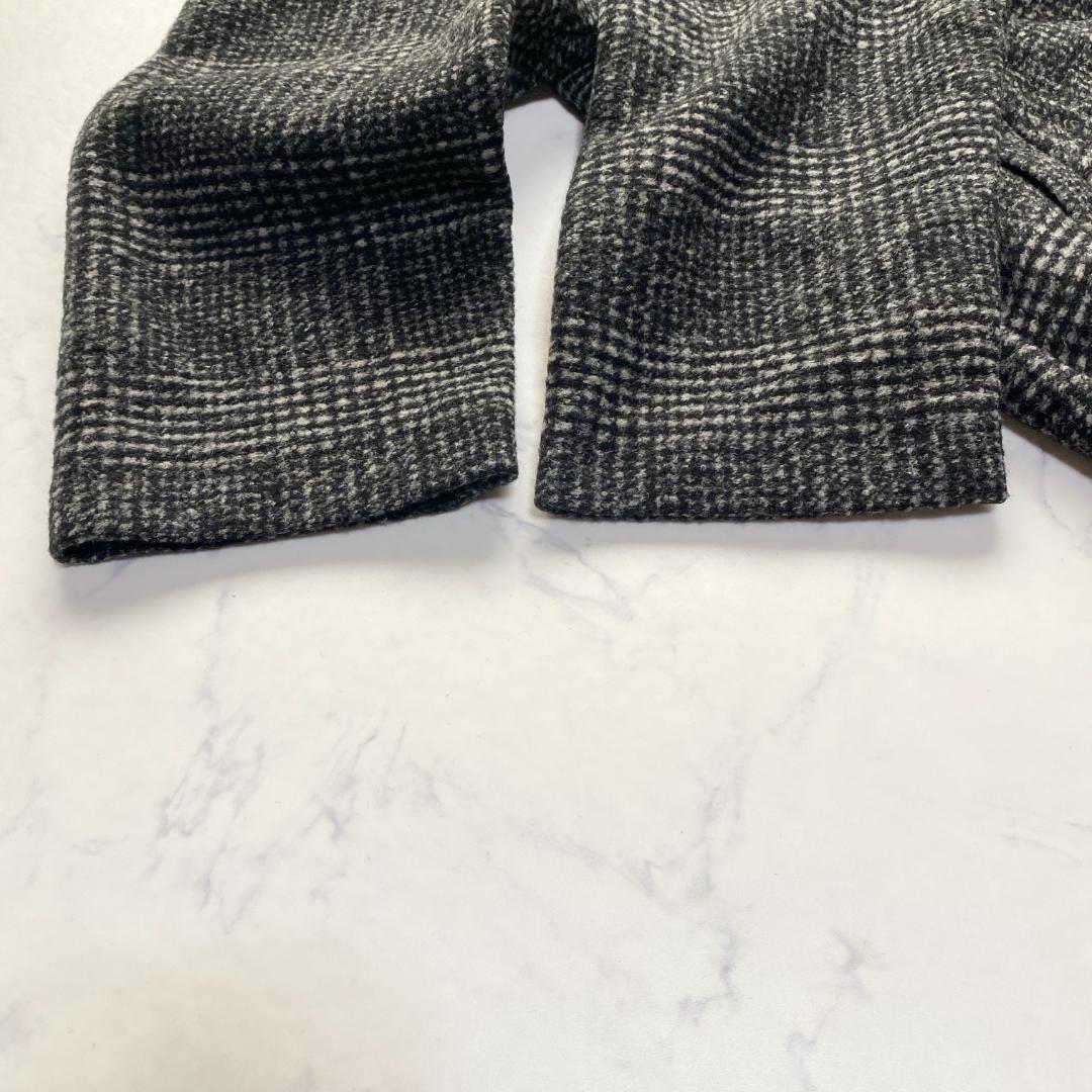 美品✨Spick&Span Wスライバーノーカラーチェックポンチョコート 36