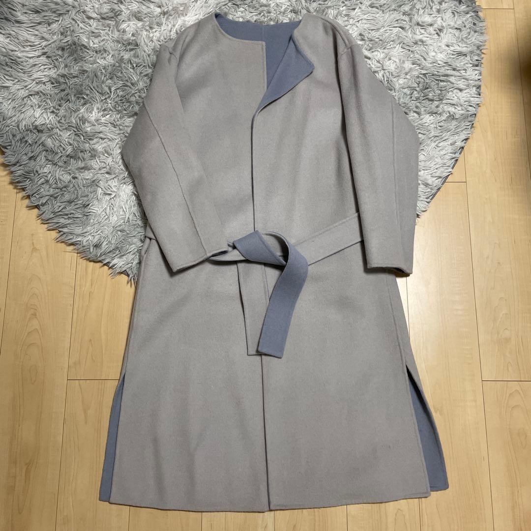 URBAN RESEARCH ROSSOリバーシブル/ウールヤクノーカラーコート