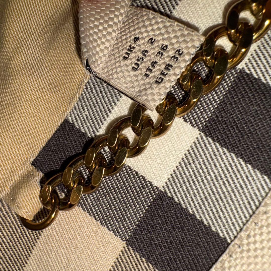 バーバリー トレンチコート ケンジントン ベルト メガチェック UK4 Sサイズ