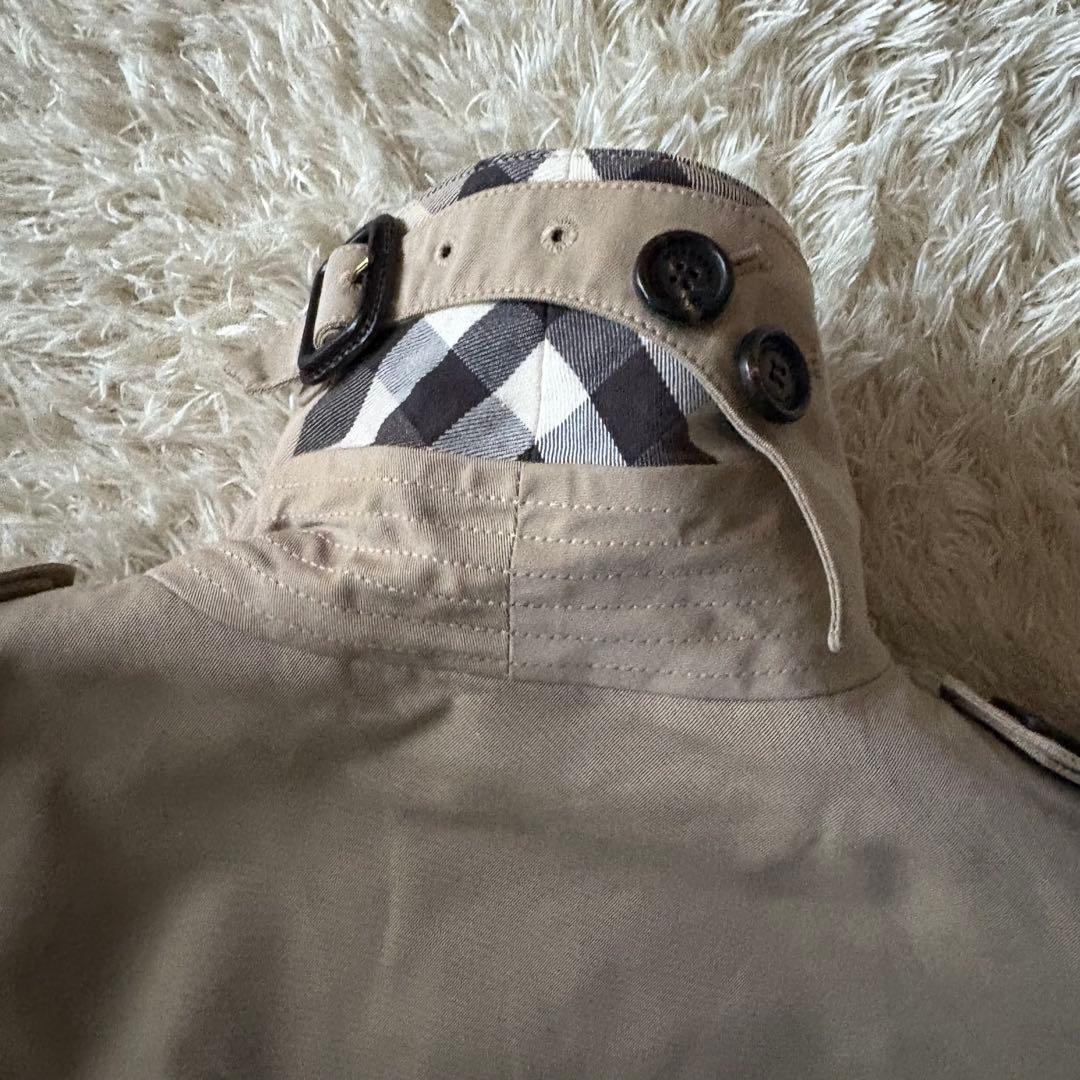 バーバリー トレンチコート ケンジントン ベルト メガチェック UK4 Sサイズ