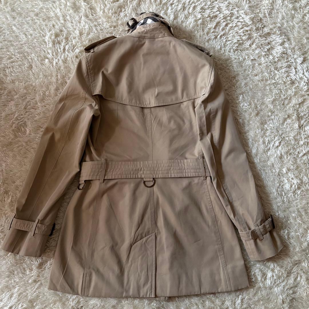 バーバリー トレンチコート ケンジントン ベルト メガチェック UK4 Sサイズ