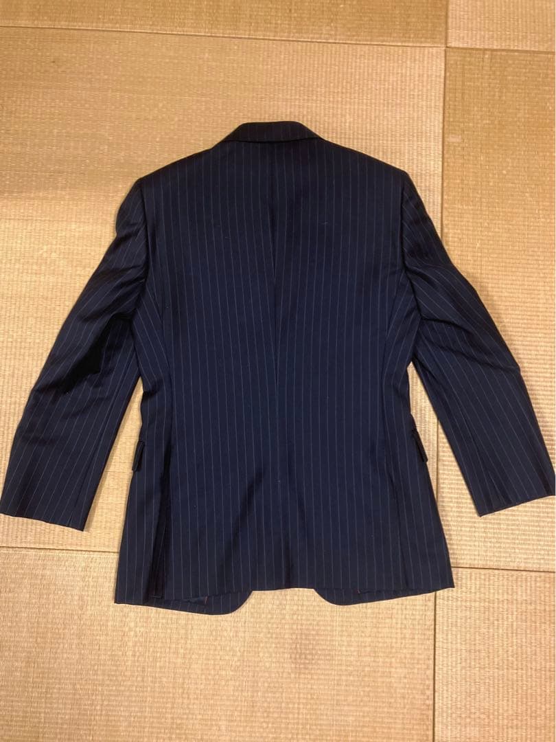 バーバリーブラックレーベル　ネイビーストライプスーツ　プレミアムコレクション