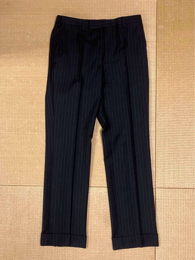 バーバリーブラックレーベル　ネイビーストライプスーツ　プレミアムコレクション