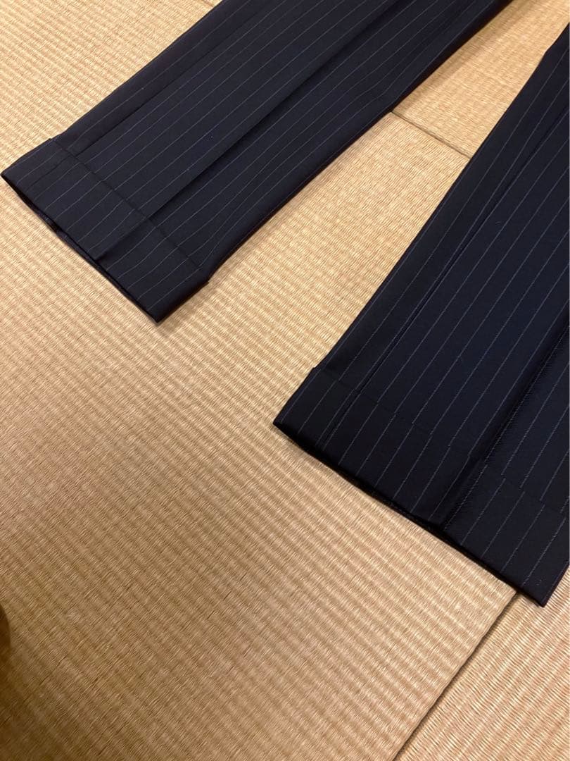 バーバリーブラックレーベル　ネイビーストライプスーツ　プレミアムコレクション