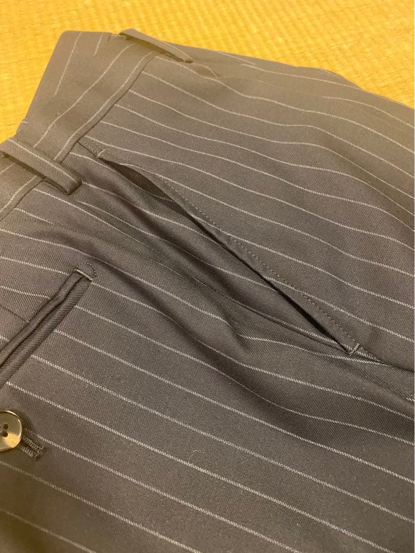 バーバリーブラックレーベル　ネイビーストライプスーツ　プレミアムコレクション