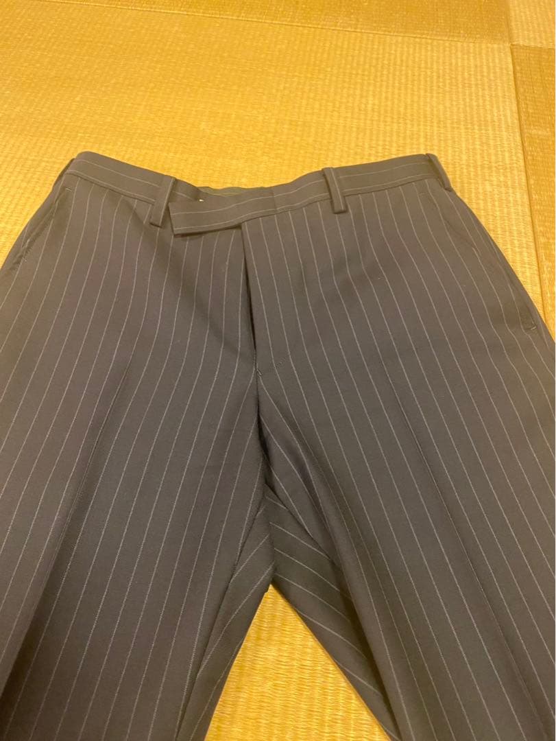 バーバリーブラックレーベル　ネイビーストライプスーツ　プレミアムコレクション