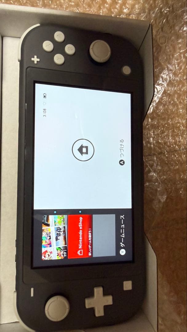 超美品Nintendo Switch Liteのグレー本体と充電器、箱