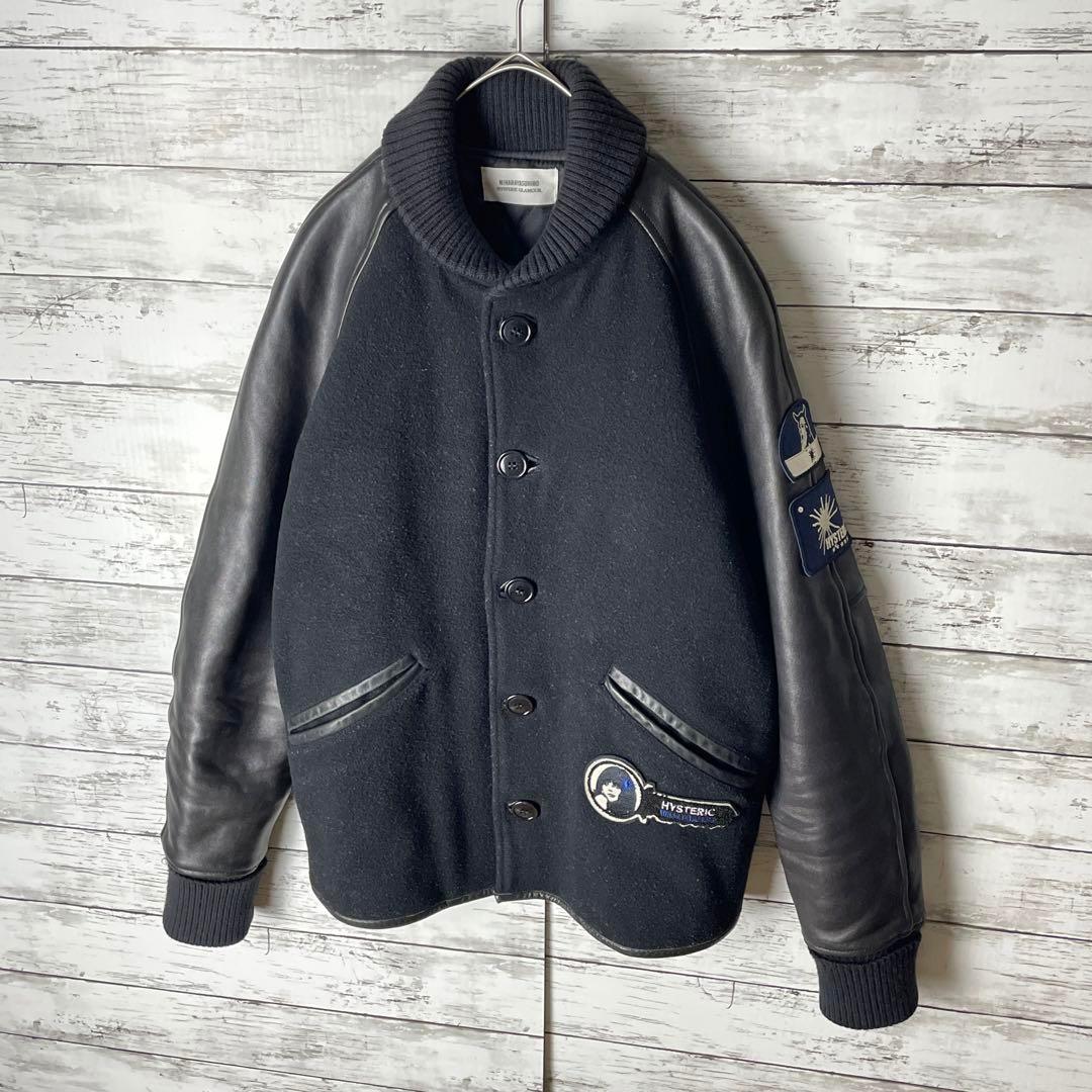 2984M【コラボ】ヒステリックグラマー×ミハラヤスヒロ☆袖レザー スタジャン