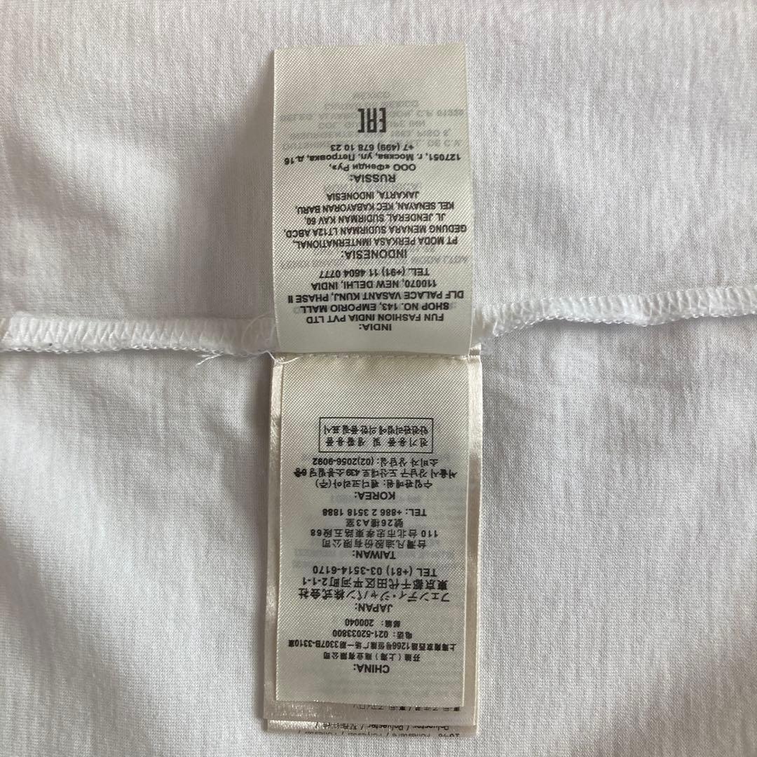 FENDI フェンディ Tシャツ XSビッグFFロゴ ホワイト 白