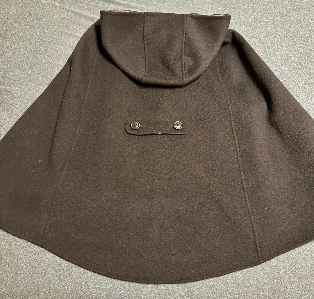 ブルーレーベルクレストブリッジ‪ 両面 リバーシブル ケープコート メガチェック