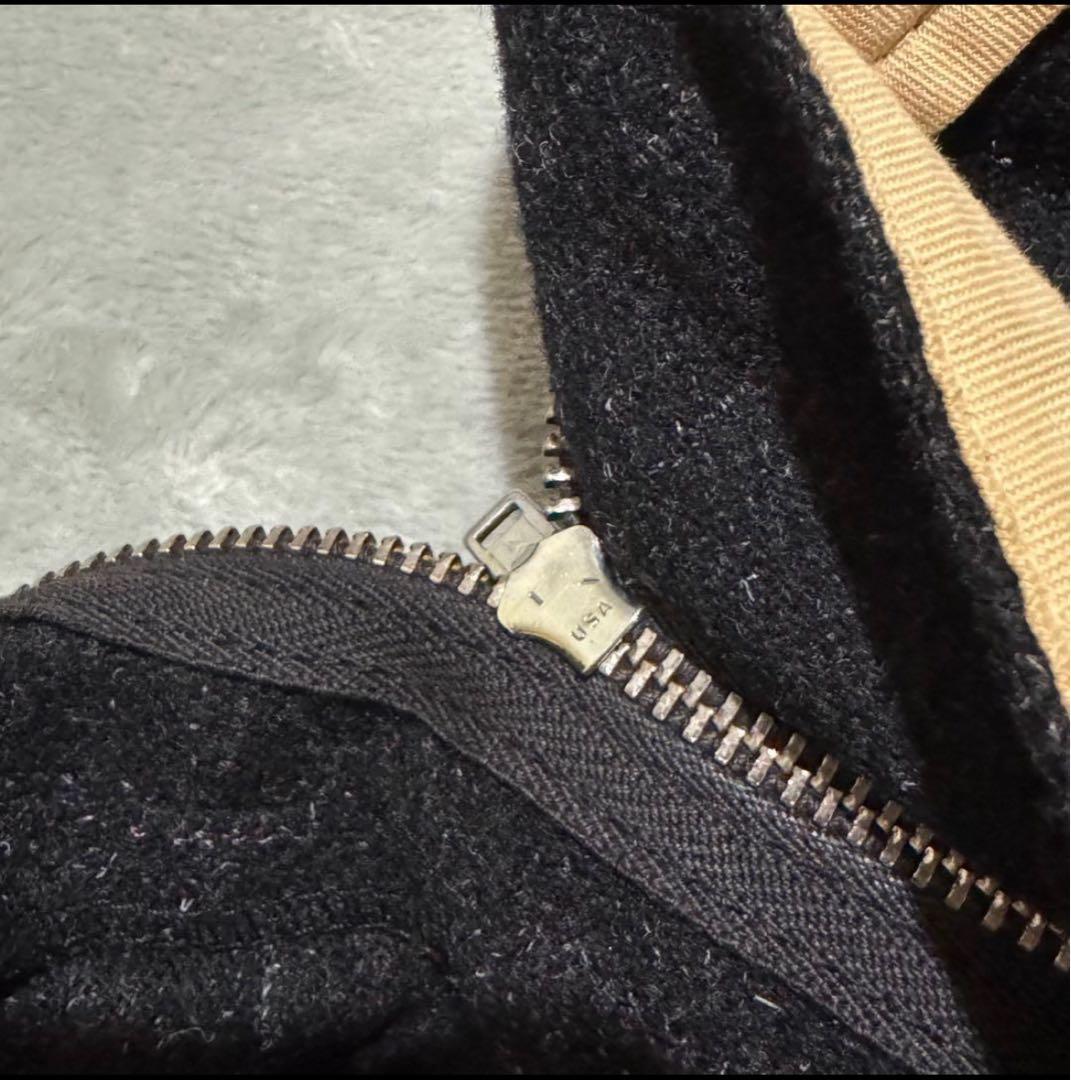 50's 黒ネップ スラックス ウール TALON USA製