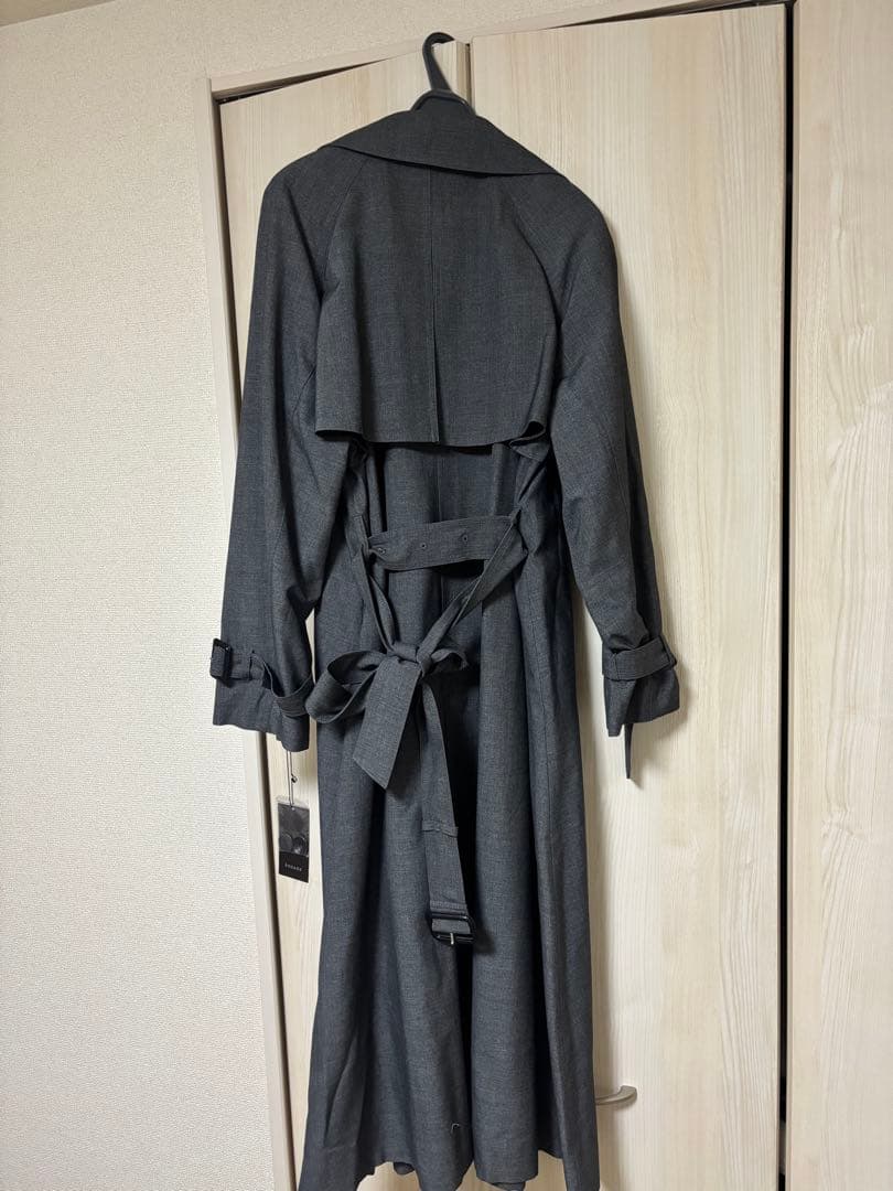 【新品タグ付き、お値下げ中】anuans トレンチコート　グレー