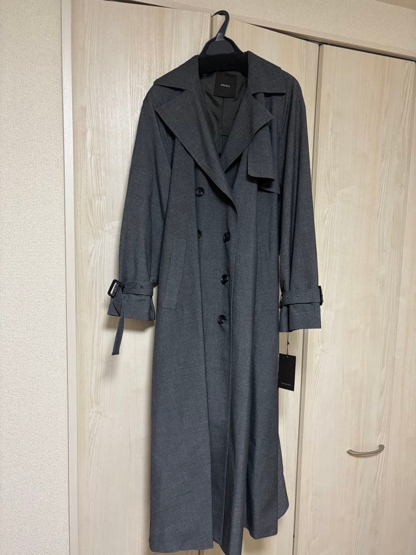 【新品タグ付き、お値下げ中】anuans トレンチコート　グレー
